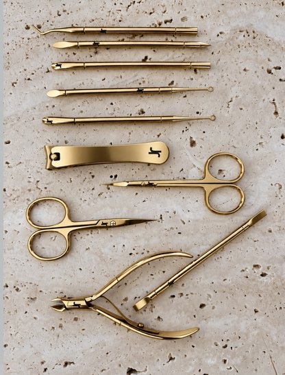 JJ Pro Prep Tools — PUSH Neglebåndsskubber | Shiny Gold